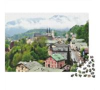 Bavarian Town Jigsaw Puzzle for Ragazzi e Ragazze 1000 Pezzi Riciclabile German Village Jigsaw Jigsaw Puzzle Divertente And Stimolante Family Game Ottimo Regalo Idea for Child‘s Birthday 38x26cm/...