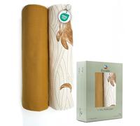 Bavella - Set di 2 coperte e panno XXL in mussola (certificato Öko-Tex), 100% cotone (120 x 120 cm) - panni per sputare, panno in mussola per ragazzi e ragazze, pannolini di garza sostenibili