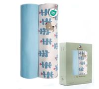 Bavella - Set di 2 coperte e panno XXL in mussola (certificato Öko-Tex) in 100% cotone (120 x 120 cm) - panni per sputare, panno e mussola per ragazzi e ragazze, panno per sputare e coperta per