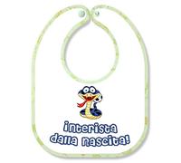 Bavetta Bavaglino Bib personalizzabile Calcio Tifoso Inter Bavaglio Cuore Neroazzurro interista dalla nascita