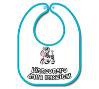 Bavetta Bavaglino personalizzabile Calcio, compatibile per Tifoso Bianconero dalla nascita Personalizzabile con nome,fotografia,immagine