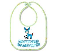 Bavetta Bavaglino personalizzabile Calcio Tifoso adatto a Napoli Napoletano come papa' gadget compatibile regalo nascita