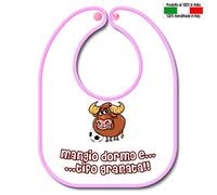 Bavetta Bavaglino personalizzabile Calcio Tifoso Torino mangio bevo e tifo Granata