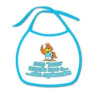 Bavetta Bavaglino personalizzabile con il nome bimbo gadget compatibile del Tifoso biancoazzurro Sono... Tifo Aquilotti