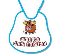 Bavetta Bavaglino personalizzabile Regalo nascita neonato gadget compatibile per tifoso Calcio Tifoso Torino Granata dalla nascita