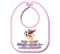 Bavetta Bavaglino personalizzabile Regalo nascita neonato gadget compatibile per tifoso Calcio Tifoso Genoa Sono... Tifo Grifone