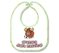 Bavetta Bavaglino personalizzabile Regalo nascita neonato gadget compatibile per tifoso Calcio Tifoso adatto a Torino Granata dalla nascita