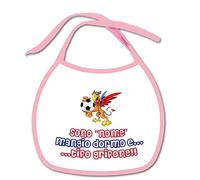 Bavetta Bavaglino personalizzabile Regalo nascita neonato gadget compatibile per tifoso Calcio Tifoso adatto a Genoano Sono... Tifo Grifone