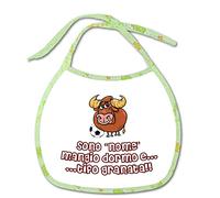 Bavetta Bavaglino personalizzabile Regalo nascita neonato gadget compatibile per tifoso Calcio Tifoso Torino Sono... Tifo Granata