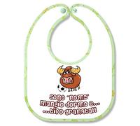 Bavetta Bavaglino personalizzabile Regalo nascita neonato gadget compatibile per tifoso Calcio Tifoso Torino Sono... Tifo Granata