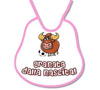 Bavetta Bavaglino personalizzabile Regalo nascita neonato gadget compatibile per tifoso Calcio Tifoso Torino Granata dalla nascita