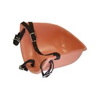 Bavetta in plastica anti-morso con chiusure in nylon regolabili