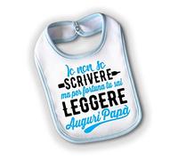 Bavetto Bavaglino Bambino Idea Regalo Bimbo Non So Scrivere Ma Tu Sai Leggere Medium Grafica Maschietto