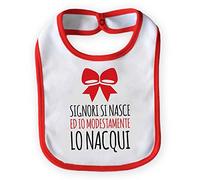 Bavetto Bavaglino Bambino Natalizio Natale "Lord Christmas Signori Si Nasce" Medium