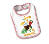 Bavetto Bavaglino Idea Regalo Festa Della Mamma "Cocco" Medium Rosa