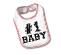 Bavetto Bavaglino Idea Regalo Festa Della Mamma "Number One" Small Rosa