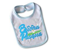 Bavetto Bavaglino Idea Regalo Pasqua "La Sorpresa Sono Io" Small Azzurro