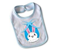 Bavetto Bavaglino Idea Regalo Pasqua "La Sorpresa Sono Io" Small Azzurro