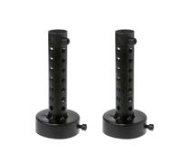 Baveyong - Tubo per silenziatore 60 mm, 2 pezzi, universale per marmitta di scarico per moto, silenziatore, deflettore DB Killer, silenziatore corto, nero