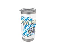 Baviera Germania design con mappa e stella alpina Bicchiere termico in acciaio inox doppia parete