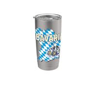 Baviera Germania design con mappa e stella alpina Bicchiere termico in acciaio inox doppia parete
