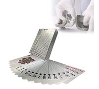 Bavooty Carte Poker,Carte da Gioco Impermeabile,Set Carte da Gioco,Professionali Carta Game,Mazzo Carte da Gioco,Impermeabile Carte,pour les Jeux de Fête à la Maison Jeu de Cartes Magiques (Argent)