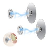 BAVUNV Portasapone magnetico, 2 pezzi, in acciaio inox, senza foratura, supporto magnetico per sapone, adatto per docce, vasche da bagno, lavandini e bagno (argento)