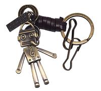 BAWAKO Portachiavi in metallo di alta qualità con moschettone e incantevole accessorio in metallo, portachiavi per chiavi auto, chiavi di appartamento, ottima qualità, Robot, W3.5