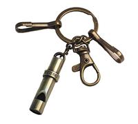 BAWAKO Portachiavi in metallo di alta qualità con moschettone e incantevole accessorio in metallo, portachiavi per chiavi auto, chiavi di appartamento, ottima qualità, Fischietto, W3.5