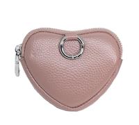 BAWAKO Portamonete a Forma di Cuore in Pelle per Monete, Piccole Cose e Cari - Rosa