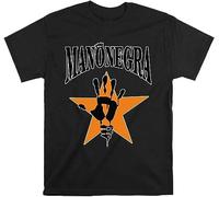 BAWCN Mano Negra French T-Shirt Music Band Retro T Shirt Men Tshirt Black XL
