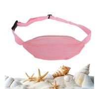 Bawiaueu Borse da spiaggia in mesh, borsa da spiaggia a maglie per bambini - Borsa da viaggio con regolabile,Organizzatore leggero, pacchetto in vita con cerniera per la che corre in viaggio