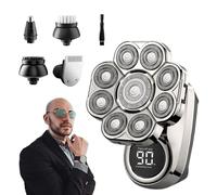 Bawldy Shaver Pro, Bawldy Pro, Palm Shavers for Bald Head, 9d Floating Head Shaver for Bald Men,6-in-1 Detachable Head Shavers, Ipx7 Waterproof Wet Dry Shaving, Rechargeable Cordless Razor (1PCS)