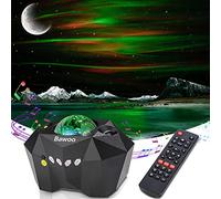 Bawoo Lampada Proiettore Stelle, Luci dell'Aurora boreale,luna,stelle Luce Notturna con Altoparlante Bluetooth e Telecomando, L'Illuminazione Per Bambini,Feste (Moderno1)