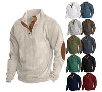 BAWUTZ Felpa da Uomo in Velluto a Coste, Camicia Polare Invernale a Maniche Lunghe con Felpa da Uomo, Felpa Pullover per Il Tempo Libero con Maniche Lunghe da Uomo con Collo Alto (XL,Aprikose A)