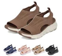 BAWUTZ Sandali ortopedici Traspiranti da Donna, Sandali Sportivi ortopedici con Cinturino Posteriore Lavabili Estivi, Sandali ortopedici in Rete Traspirante con Suola Morbida Scarpe Casual (37,Braun)