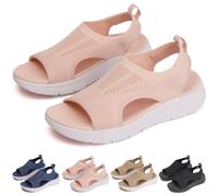 BAWUTZ Sandali ortopedici Traspiranti da Donna, Sandali Sportivi ortopedici con Cinturino Posteriore Lavabili Estivi, Sandali ortopedici in Rete Traspirante con Suola Morbida Scarpe Casual (38,Rosa)