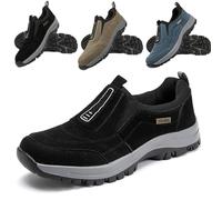 BAWUTZ Scarpe da trekking ortopediche Hatme, scarpe da trekking ortopediche da uomo di Hartmann, scarpe slip-on traspiranti, antiscivolo, resistenti all'abrasione per donna e uomo (44,Schwarz)
