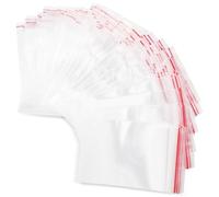 Baxcdyswe 200 Pezzi Bustine Trasparenti Richiudibili, 60 × 90 mm Sacchettini Trasparenti Alimenti, Buste Plastica Richiudibili Zip, Ziplock Bags Chiusura con Cerniera, Applicano a Cucina, Ufficio