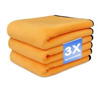 Baxcdyswe 3 Pezzi Pulizia Auto, 40 x 60 cm Panno Microfibra Auto, Professionale Panni per Lucidatura ad Alto Grado di Assorbimento e Resistenza Grande in Pulizia Per Lucidare e Asciugare Auto e Moto
