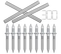 Baxcdyswe 300 Pezzi Viti di Sicurezza a Doppia, Testa Invisibili Senza Traccia, Spara Chiodi per Cemento Ferro, Chiodi per Quadri, Spara Chiodi per Legno, Chiodi Cartongesso, Chiodi a Doppia Testa