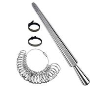 Baxcdyswe 4 PCS Set di Misuratori per Anelli, Misuratore Anelli per Misurazione del Diametro Degli Anelli Misurazione Della Dimensione Dito, Gioielli Strumenti Taglie Standard per Regno Unito, USA, UE