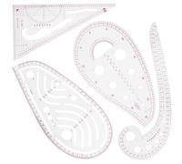 Baxcdyswe 4 Pezzi Righello per Cucito, Righello Metrico, Curvilinee Righello da Cucito, Strumento Sarto, Artigianato Fai Te Righello Cucito Set per Cucire Modello Disegno, Sartoria, Disegno Pieghevole
