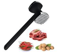 Baxcdyswe Batticarne, Doppio Lato Schiaccia Carne, Batti Carne da Cucina, Martello da Bistecca Batticarne Professionale per Cotoletta, Bistecca, Manzo, Pollo, Maiale, Lavabile in Lavastoviglie (Nero)