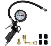 Baxcdyswe Manometro Pressione Gomme Professionale, 220 PSI Pistola Gonfiaggio Pneumatici e Compressore, Digitale Aria Gonfiare Misuratore Adatto per Auto, Biciclette, Moto, Camion, Ecc.