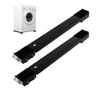 Baxcdyswe Rotelle per Spostare Mobili, Regolabile Base per Lavatrice, Sposta Mobili con Ruote, Carrello Lavatrice, Supporto Lavatrice per Asciugatrice, Frigorifero Fino a 300 kg 24 Ruotes Base (Nero)