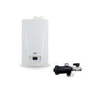 Baxi Caldaia A Condensazione Baxi Luna Compact 24 kW Metano/Gpl Completa di Kit Scarico Fumi + Defangatore Omaggio ADATTATORE SDOPPIATO