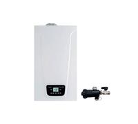 Baxi Caldaia a Condensazione Duo-Tec Compact E 24 kW Metano/Gpl Low NOx Completa di Kit Scarico Fumi con Defangatore in Omaggio KIT COASSIALE