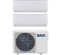Baxi Climatizzatore Dual Split Inverter 12000+12000 Btu /h Condizionatore con Pompa di Calore Deumidificatore Gas R32 (Unità Interna + Uni...