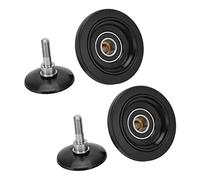 Baxnore 1 Paio di Bici Pieghevoli in Lega di Alluminio Easywheel con Struttura Cuscinetto Centrale Ruota Semplice a Rotolamento Liscio per Accessori per Biciclette Pieghevoli Nero